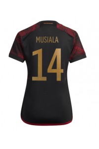 Fotbalové Dres Německo Jamal Musiala #14 Dámské Venkovní Oblečení MS 2022 Krátký Rukáv